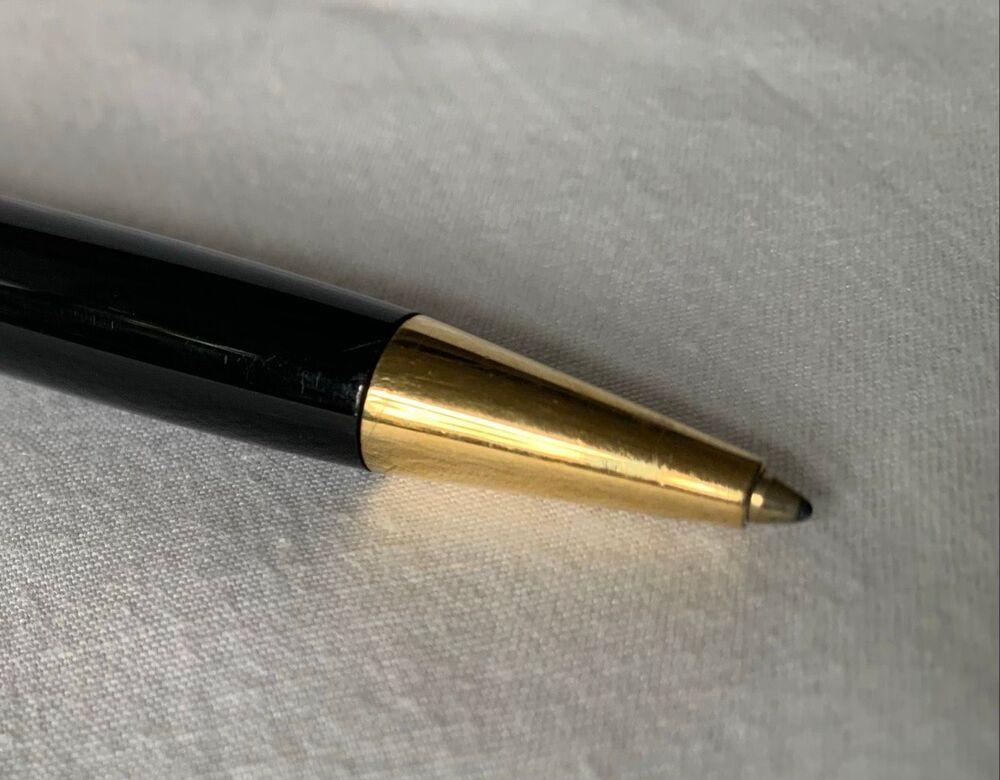 Vtg Montblanc Meisterstuck Black Gold LeGrand Ballpoint Pen GERMANY - Picture 6 of 8